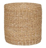 Rivera Poef - Naturel, Zeegras, Ijzer, Ø40cm