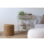 Rivera Poef - Naturel, Zeegras, Ijzer, Ø40cm