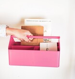 Opbergdoos- Organizer - Metaal - Neon Pink - 30x17x17cm