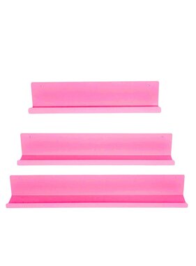 KantoormeubelenPlus Wandplanken - metaal - roze - S3 - 8x8x40 | 50 | 60 cm