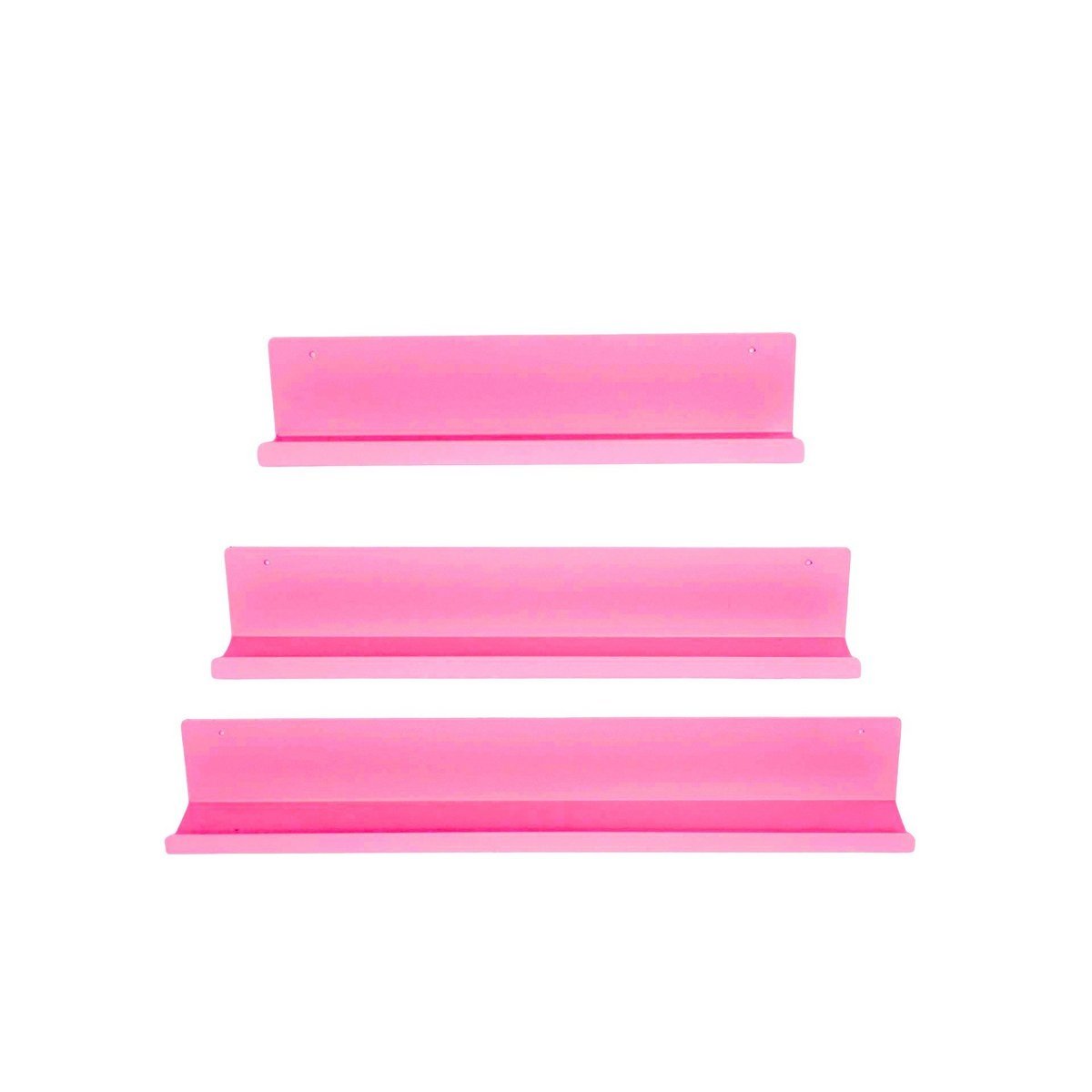 Wandplanken - metaal - roze - S3 - 8x8x40 | 50 | 60 cm