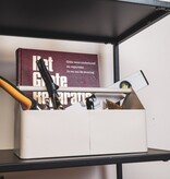 Opbergdoos - Organizer - Metaal - Zand - 30x17x17cm