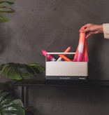 Opbergdoos - Organizer - Metaal - Zand - 30x17x17cm