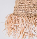 KantoormeubelenPlus Raffia Boho Lampenkap – Hanglamp – Hanglamp – Handgeweven Plafondlamp met Lange Franjes (3 maten Ø 30/40/50 cm) KALIMA