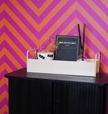 Lade - met handgrepen -metal - zand - 41,5x15,5x13cm