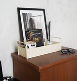 Lade - met handgrepen -metal - zand - 41,5x15,5x13cm