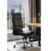 SalesFever Bureaustoel kunstleer look zwart