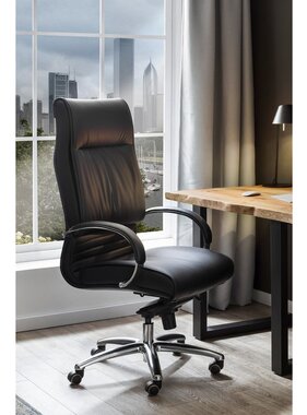 SalesFever Bureaustoel kunstleer look zwart