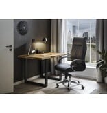 Bureaustoel kunstleer look zwart