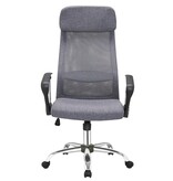 SalesFever Grijze bureaustoel met mesh en stoffen bekleding