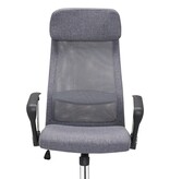 Grijze bureaustoel met mesh en stoffen bekleding