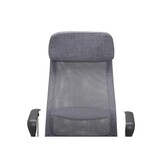 Grijze bureaustoel met mesh en stoffen bekleding