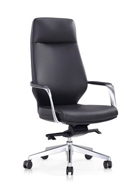 SalesFever Bureaustoel kunstleer look zwart