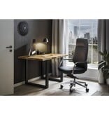 Bureaustoel kunstleer look zwart