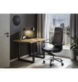 SalesFever Bureaustoel kunstleer look zwart