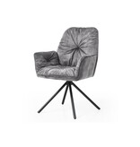 Fauteuil met 360° draaifunctie, grijs
