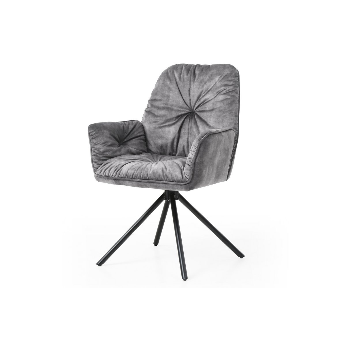Fauteuil met 360° draaifunctie, grijs