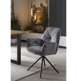 SalesFever Fauteuil met 360° draaifunctie, grijs
