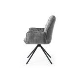Fauteuil met 360° draaifunctie, grijs