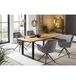 Fauteuil met 360° draaifunctie, grijs