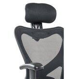 SalesFever Zwarte bureaustoel met mesh hoofdsteunen