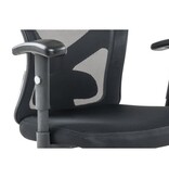 SalesFever Zwarte bureaustoel met mesh hoofdsteunen