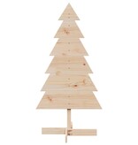 VidaXL Kerstdecoratie kerstboom 120 cm massief grenenhout