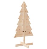 VidaXL Kerstdecoratie kerstboom 120 cm massief grenenhout