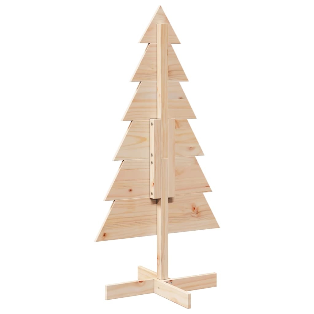 VidaXL Kerstdecoratie kerstboom 120 cm massief grenenhout