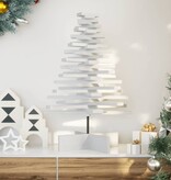 VidaXL Kerstdecoratie kerstboom 80 cm massief grenenhout wit