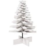 VidaXL Kerstdecoratie kerstboom 80 cm massief grenenhout wit