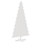 VidaXL Kerstdecoratie kerstboom 180 cm massief grenenhout wit