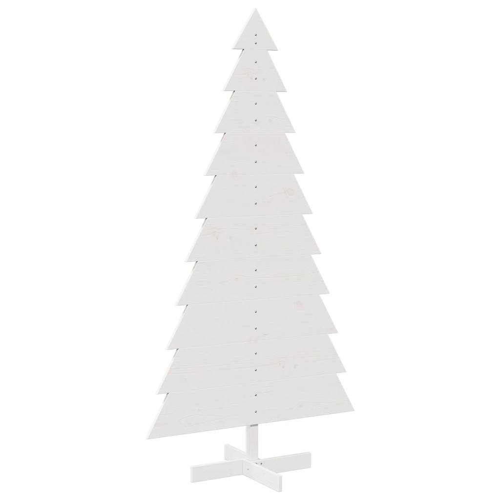 VidaXL Kerstdecoratie kerstboom 180 cm massief grenenhout wit