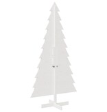 VidaXL Kerstdecoratie kerstboom 180 cm massief grenenhout wit