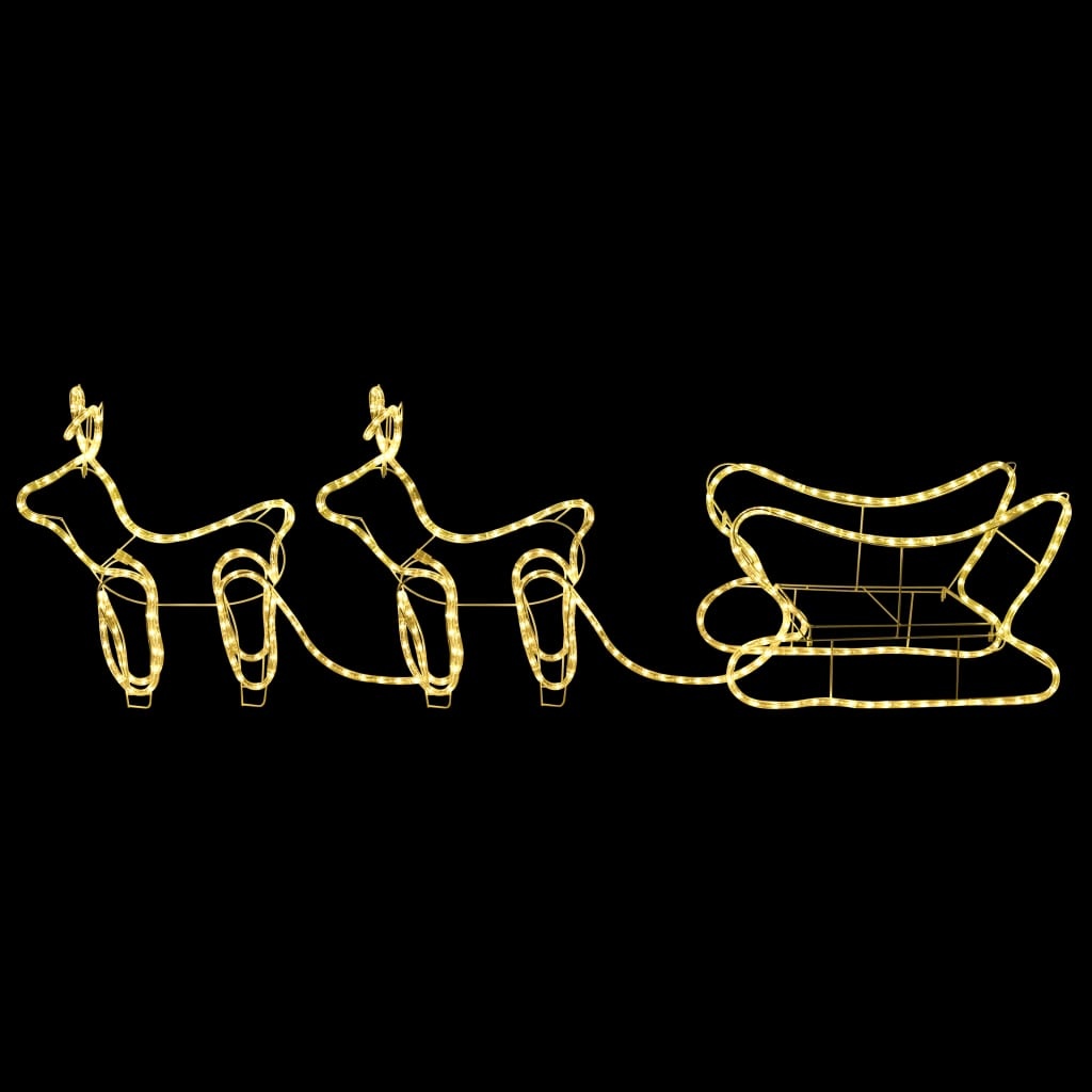 VidaXL Kerstdecoratie rendieren en slee 576 LED's