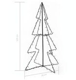 VidaXL Kegelkerstboom 160 LED's binnen en buiten 78x120 cm