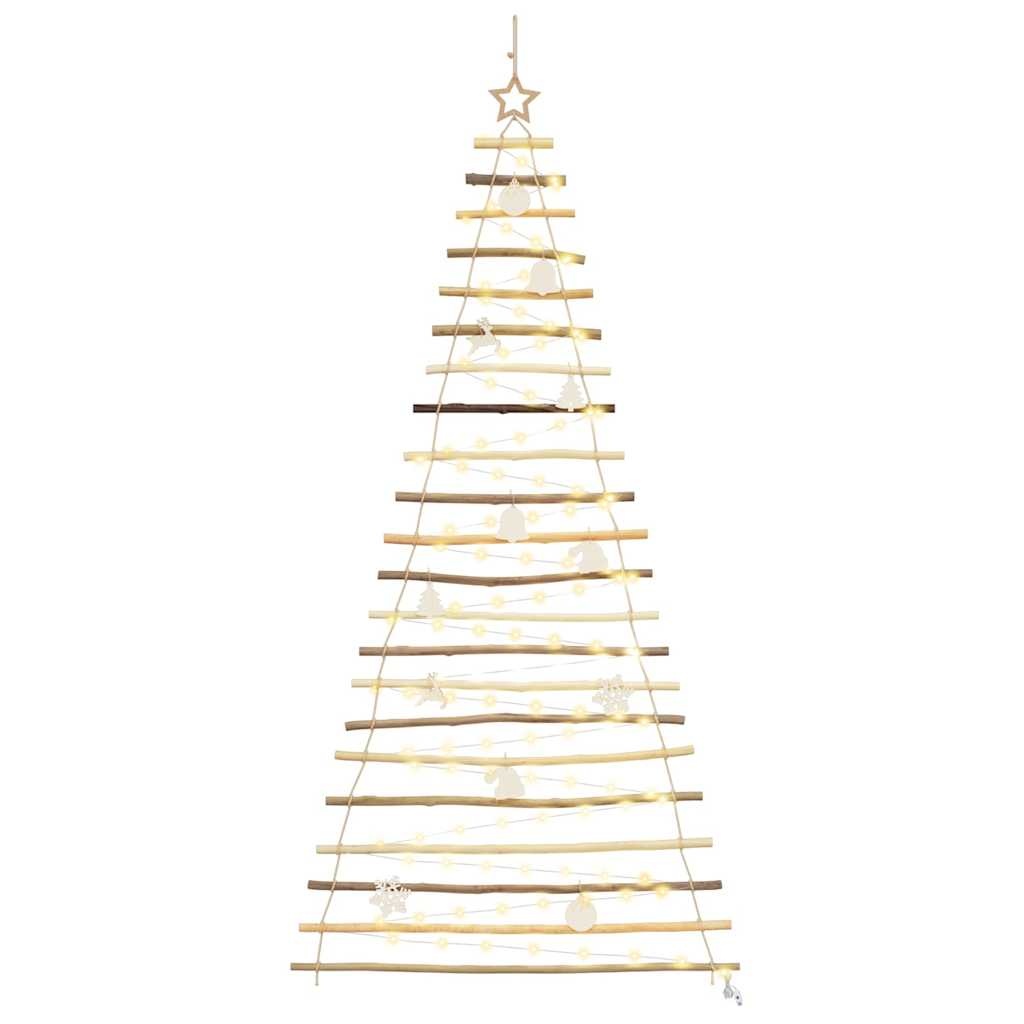 VidaXL Kerstboom met 130 LED Naturel 210 cm massief essenhout