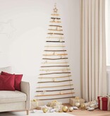 VidaXL Kerstboom met 130 LED Naturel 210 cm massief essenhout