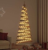 VidaXL Kerstboom met 100 LED Naturel 180 cm massief essenhout