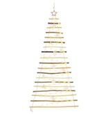 VidaXL Kerstboom met 100 LED Naturel 180 cm massief essenhout