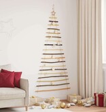 VidaXL Kerstboom met 100 LED Naturel 180 cm massief essenhout