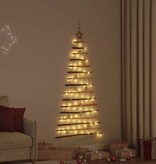 VidaXL Kerstboom met 80 LED Naturel 150 cm massief essenhout