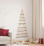 VidaXL Kerstboom met 80 LED Naturel 150 cm massief essenhout
