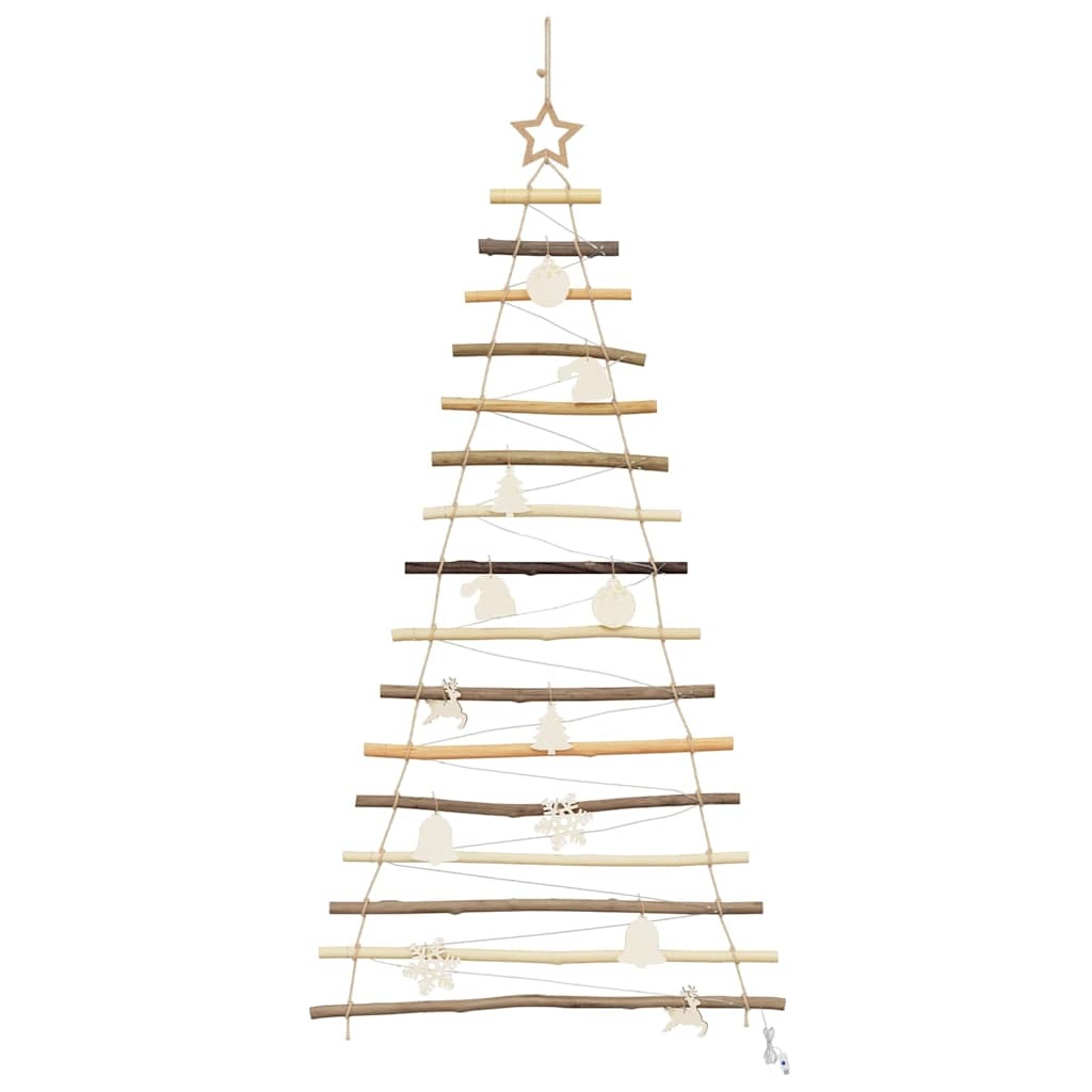 VidaXL Kerstboom met 80 LED Naturel 150 cm massief essenhout