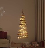 VidaXL Kerstboom met 50 LED Naturel 120 cm massief essenhout