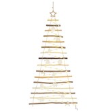 VidaXL Kerstboom met 50 LED Naturel 120 cm massief essenhout