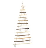 VidaXL Kerstboom met 50 LED Naturel 120 cm massief essenhout