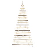 VidaXL Kerstboom met 50 LED Naturel 120 cm massief essenhout