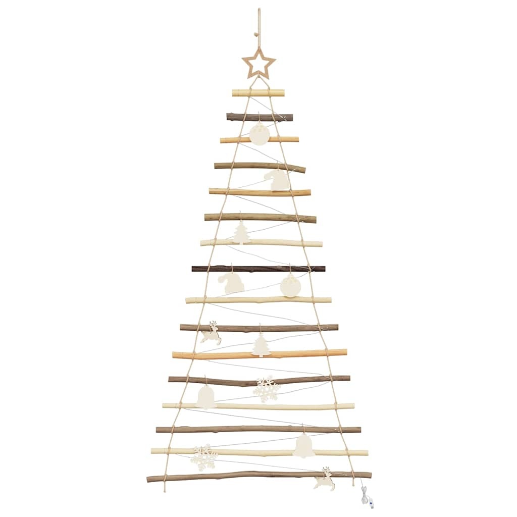 VidaXL Kerstboom met 50 LED Naturel 120 cm massief essenhout