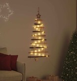 VidaXL Kerstboom met 30 LED Naturel 90 cm massief essenhout